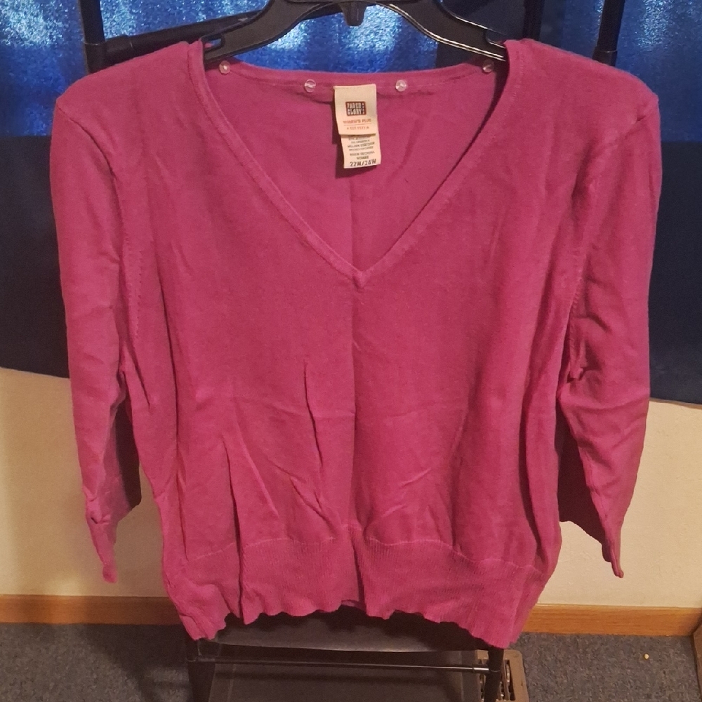 Faded Glory Women's Plus Magenta Sweater
